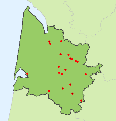 Carte du département de la Gironde