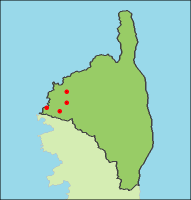 Carte du département de la Haute Corse 